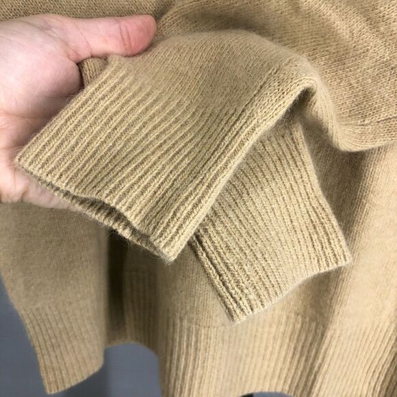 Woodward's Vintage Wool Angora Blend V-neck Caramel Colour Knit Sweater Sz M - Picture 3 of 7